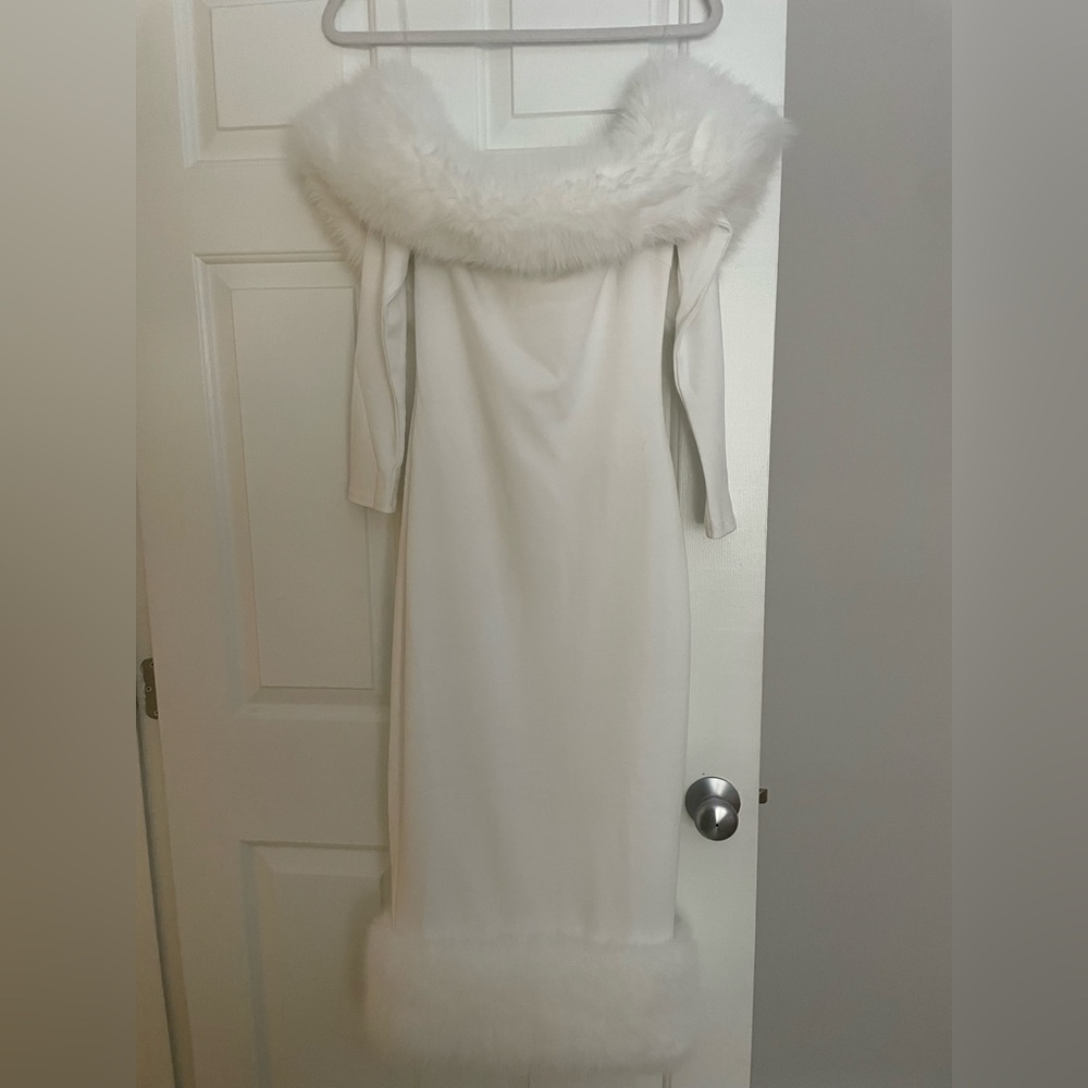 BABYBOO VITTORIA MIDI DRESS - IVORY SIZE SMALL - Picture 2 of 6